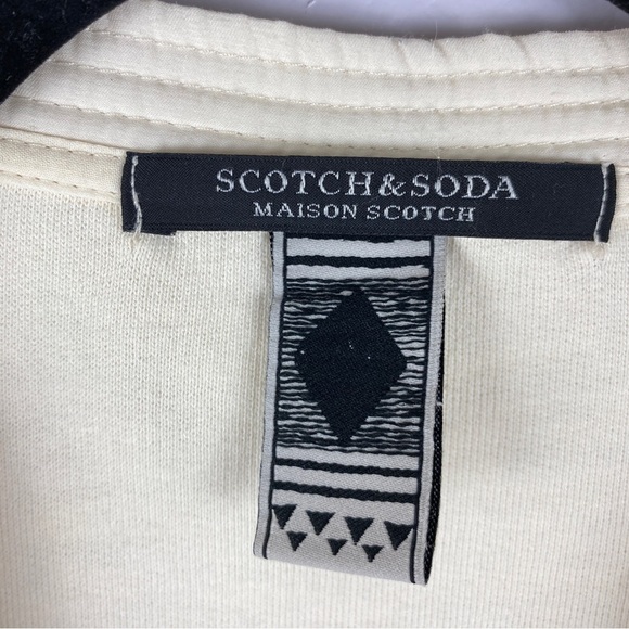 Scotch & Soda Cream Textured Cotton Open Cardigan Size 4 - Picture 5 of 11